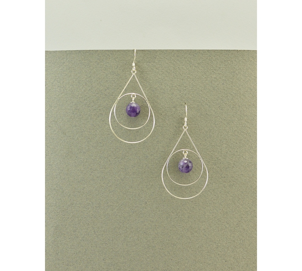 JE318 Amethyst Earring