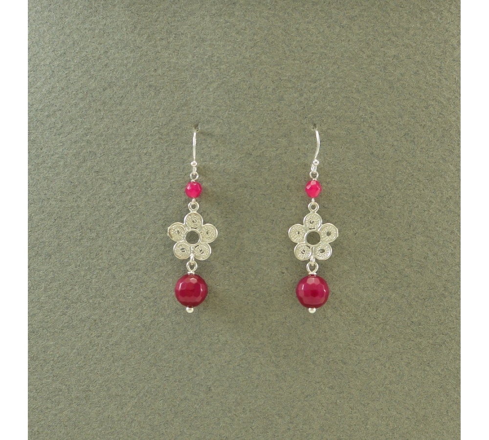 JE301 Dyed Ruby Earring
