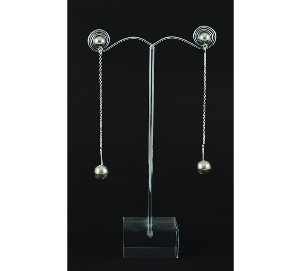 S0293 Plain Silver Earring