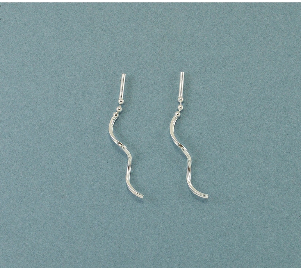 S0092 Plain Silver Earring