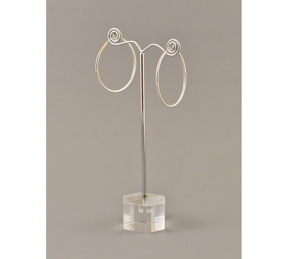 S0078 Plain Silver Earring