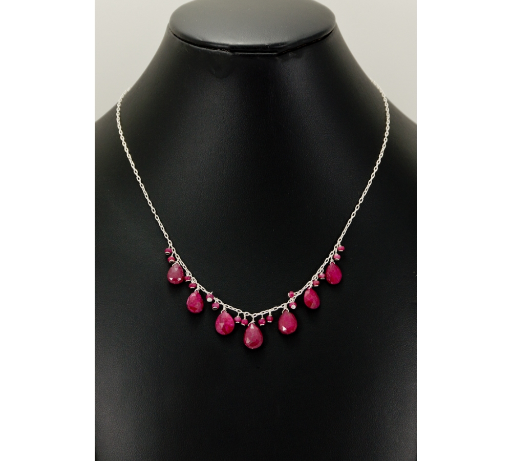 JNSU1252 Dyed Ruby Necklace