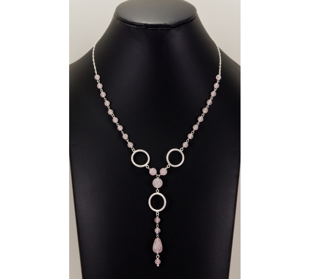 JNSU1260 Rose Quartz Necklace