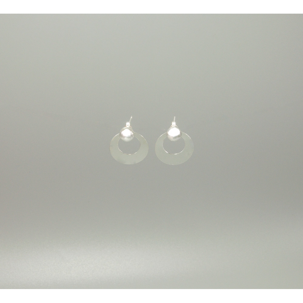 S0437 Plain Silver Earring