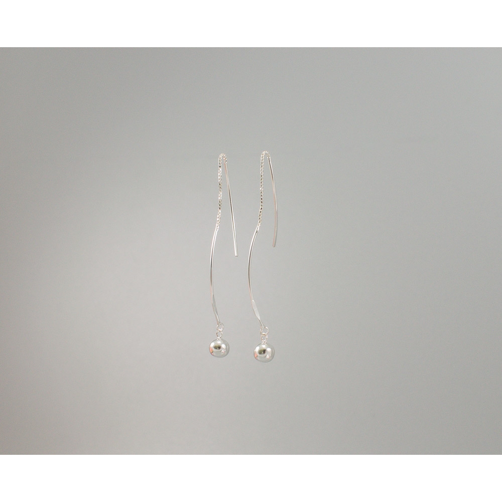 S0374 Plain Silver Earring