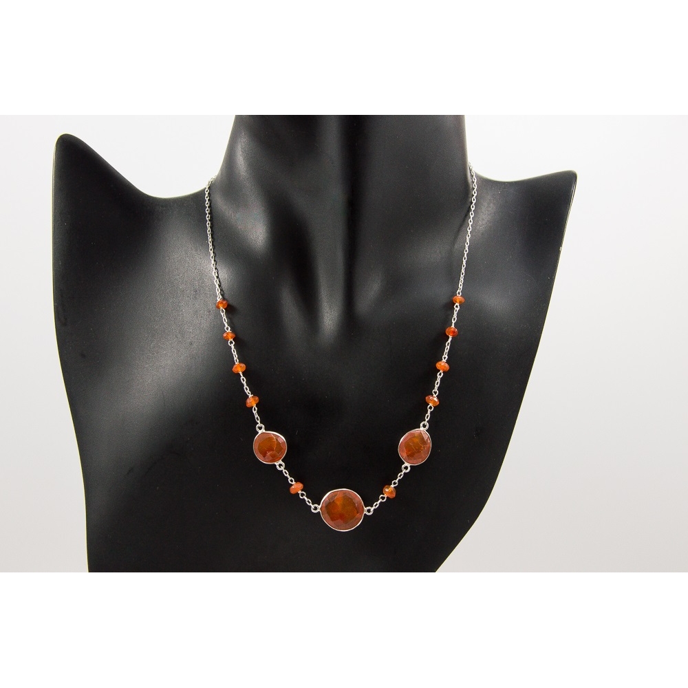 JNSU1270 Orange Agate Necklace
