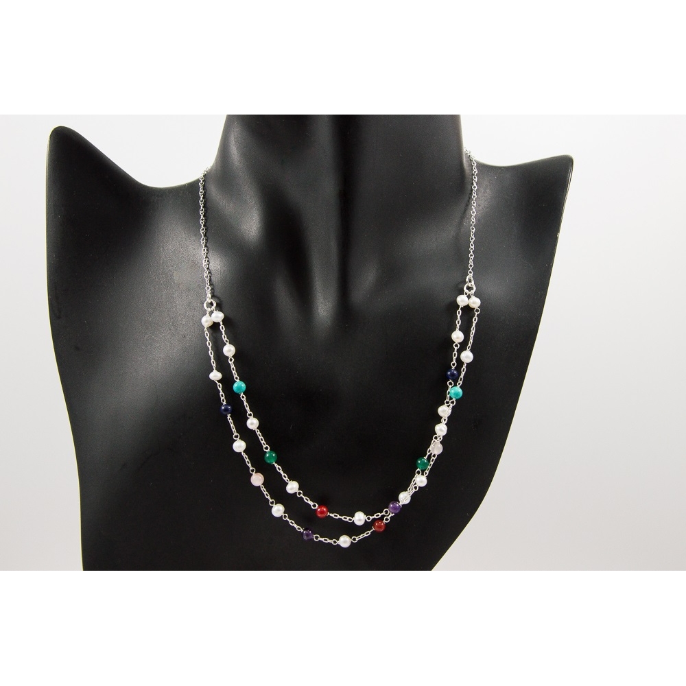 JNSU1284 Mixed Gems Necklace