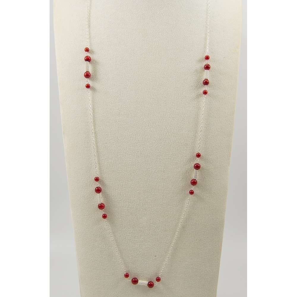 JNSU1300 Red Agate Necklace