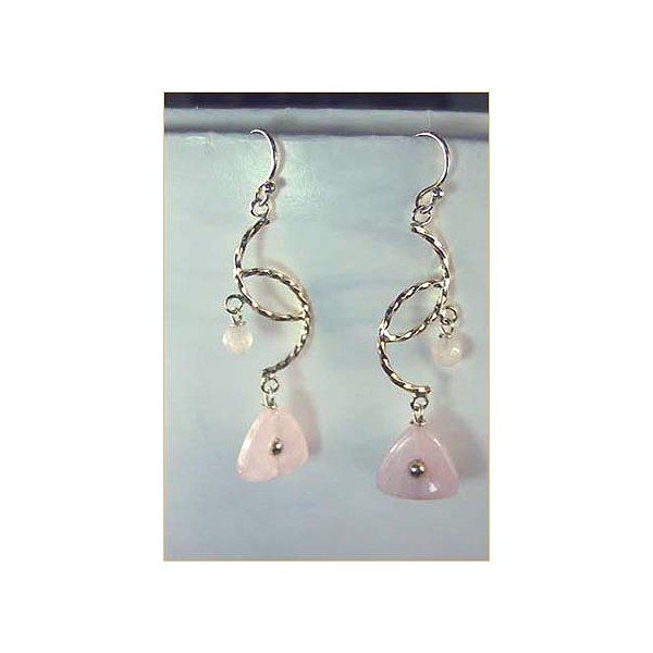 E0058 Rose Quartz Earring