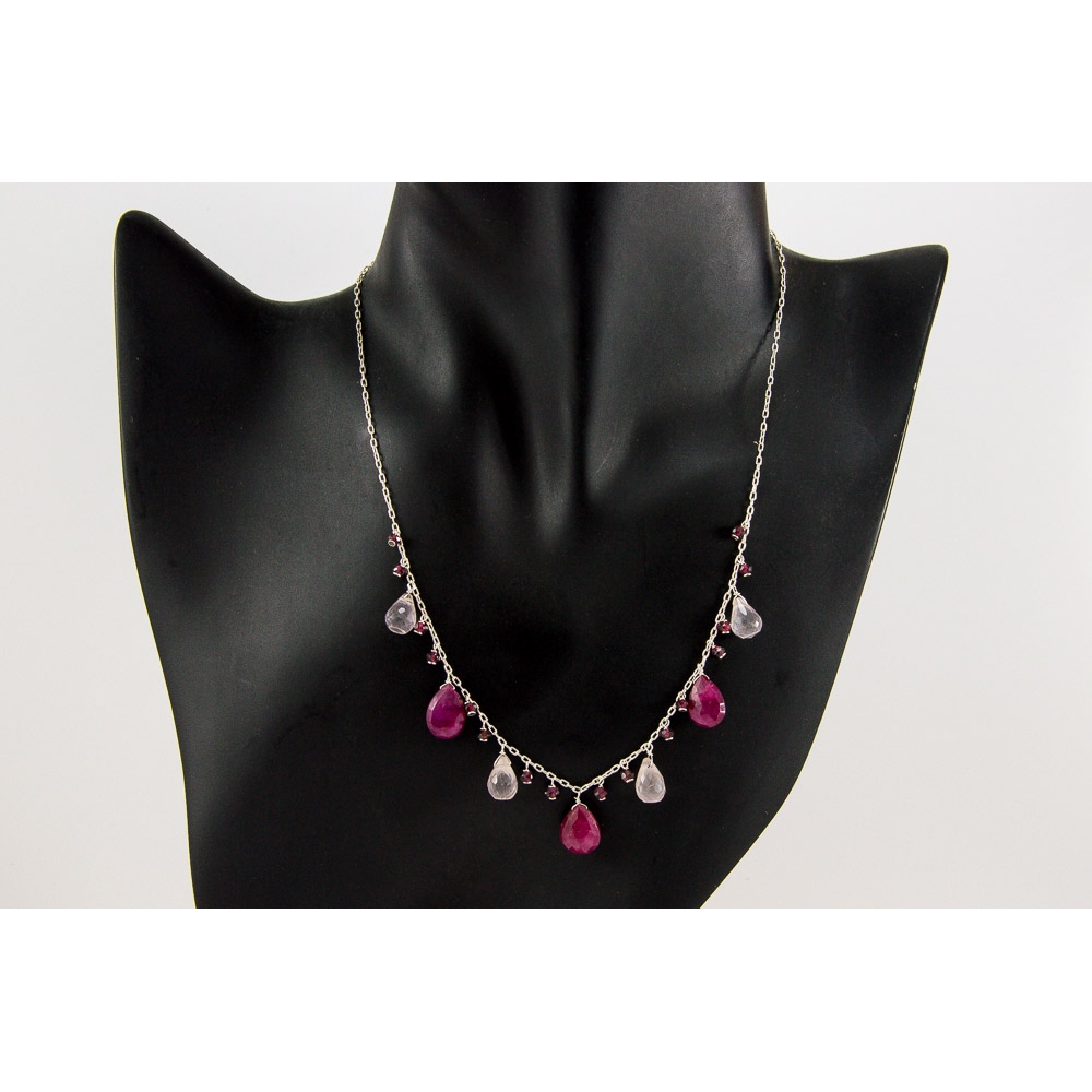 JNSU1298 Dyed Ruby Necklace