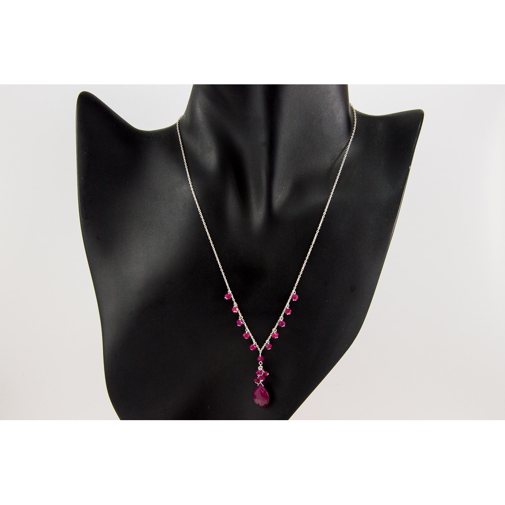 JNSU1308 Dyed Ruby Necklace