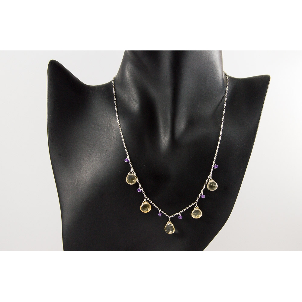 JNSU1294 Lemon Quartz Necklace