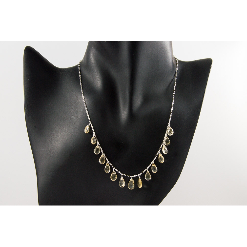 JNSU1296 Lemon Quartz Necklace