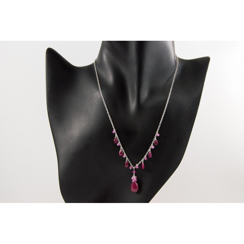 JNSU1320 Dyed Ruby Necklace