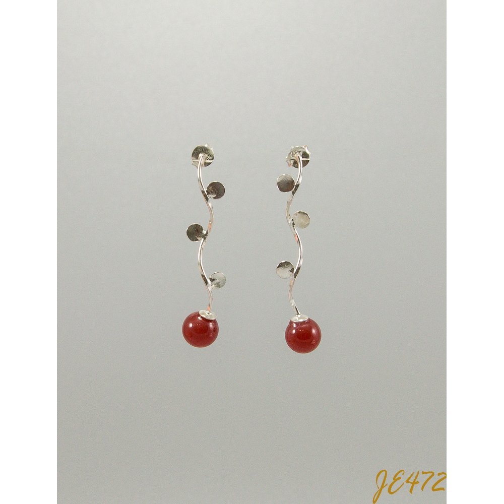 JE472 Red Agate Earring