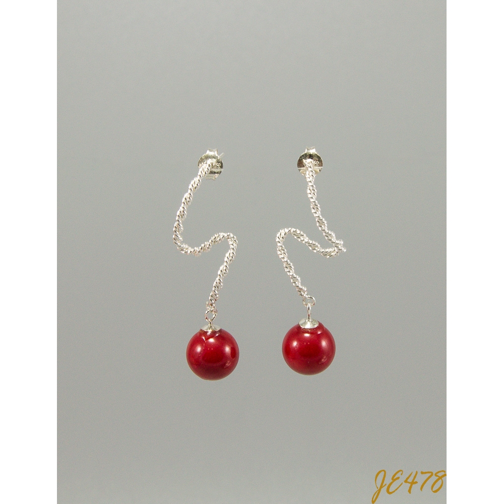 JE478 Red Agate Earring