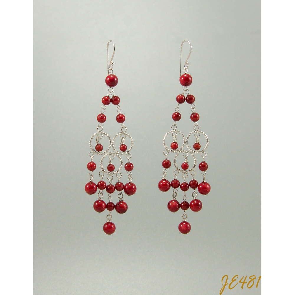 JE481 Dyed Ruby Earring