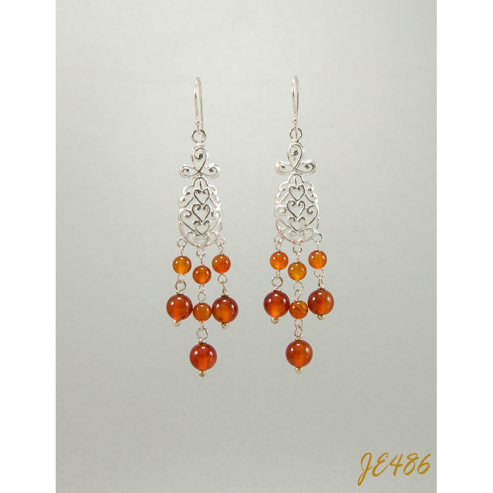 JE486 Red Agate Earring
