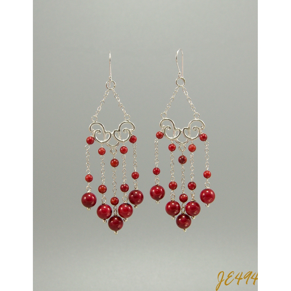 JE494 Red Agate Earring