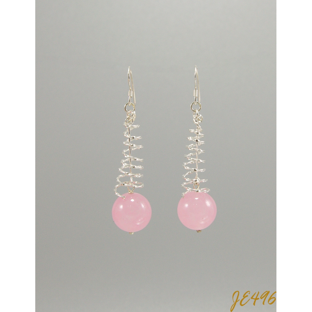 JE496 Rose Quartz Earring