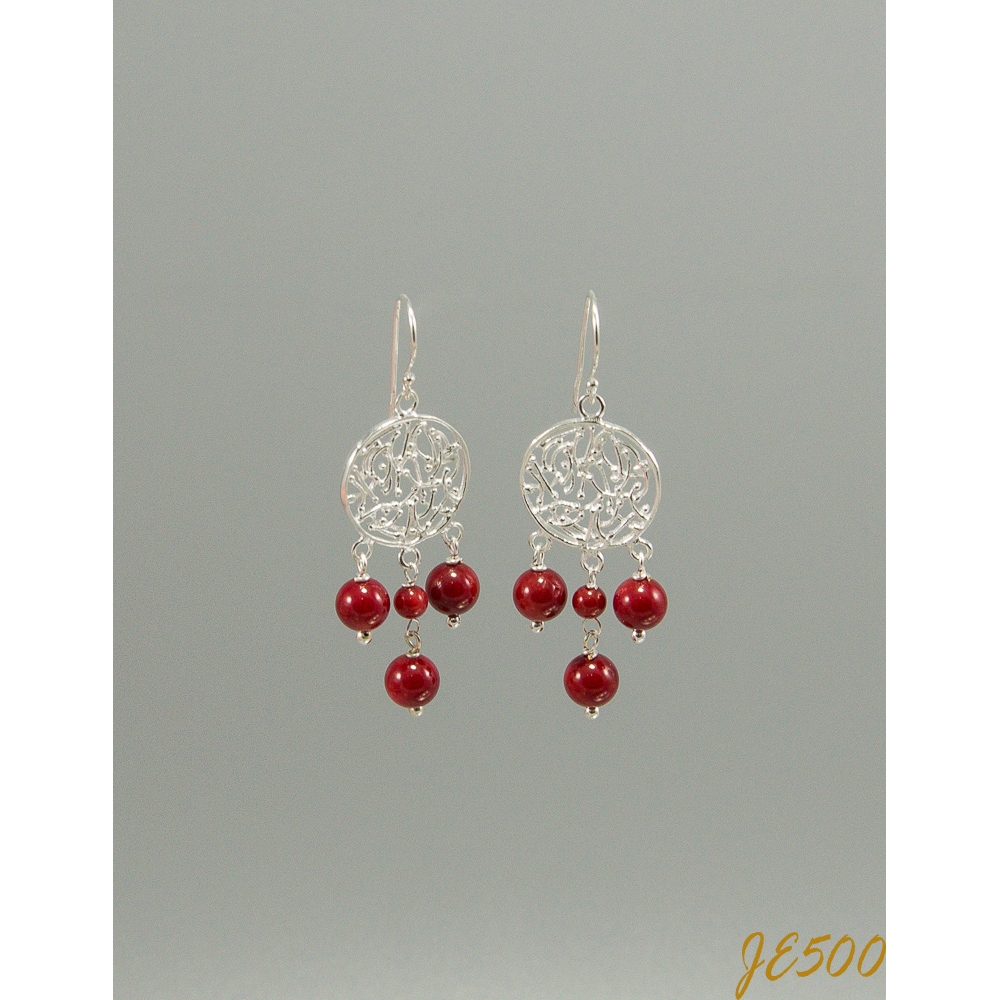 JE500 Red Agate Earring