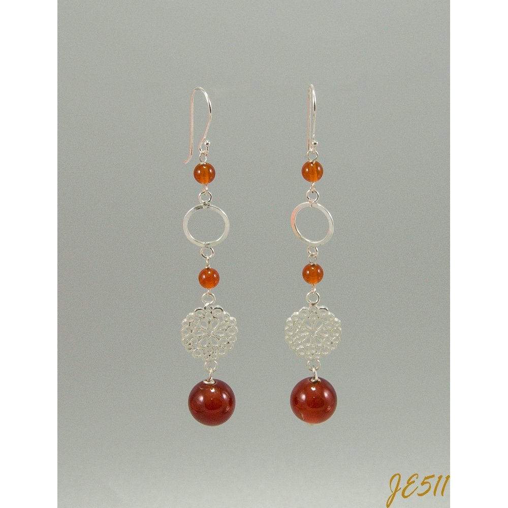JE511 Red Agate Earring