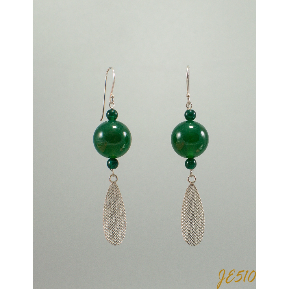 JE510 Green Agate Earring