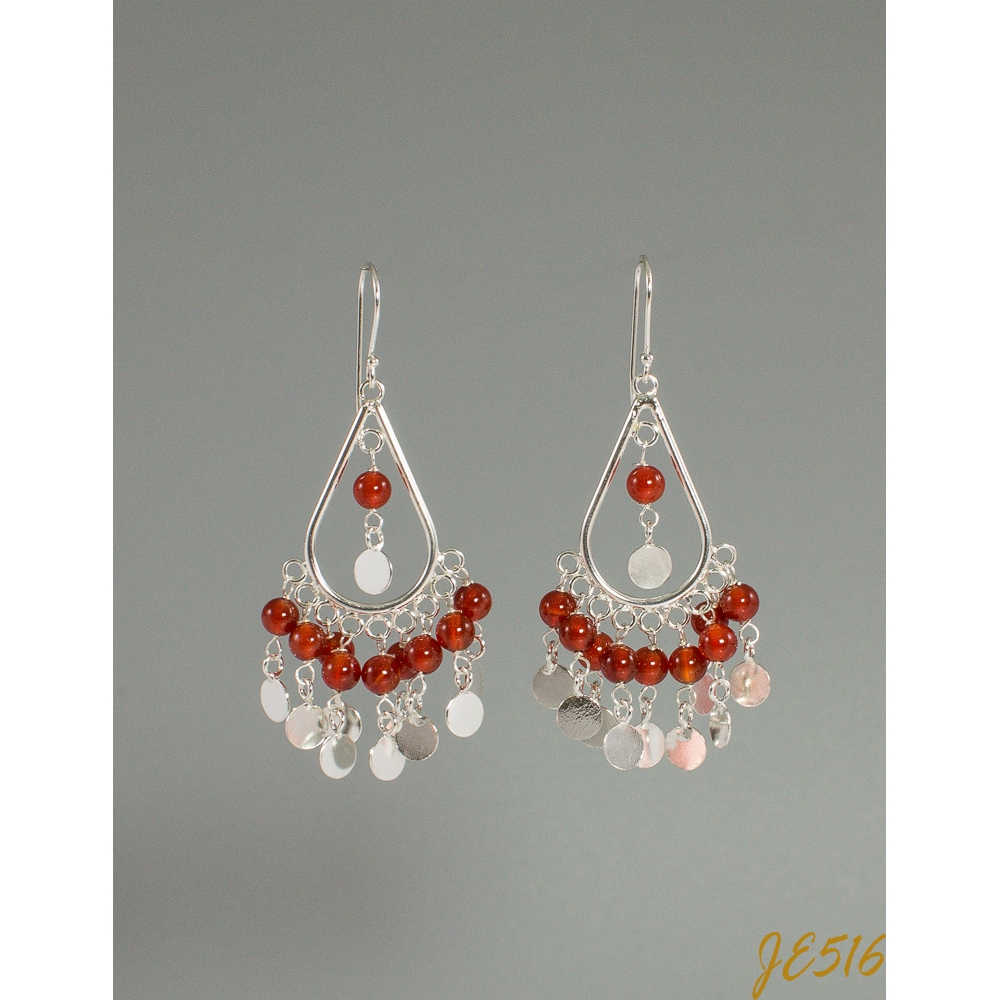 JE516 Orange Agate Earring