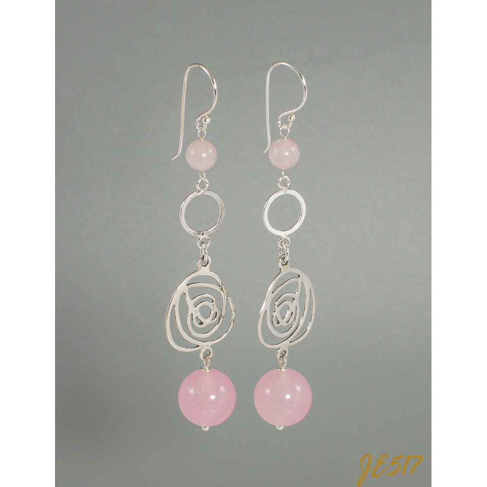 JE517 Rose Quartz Earring