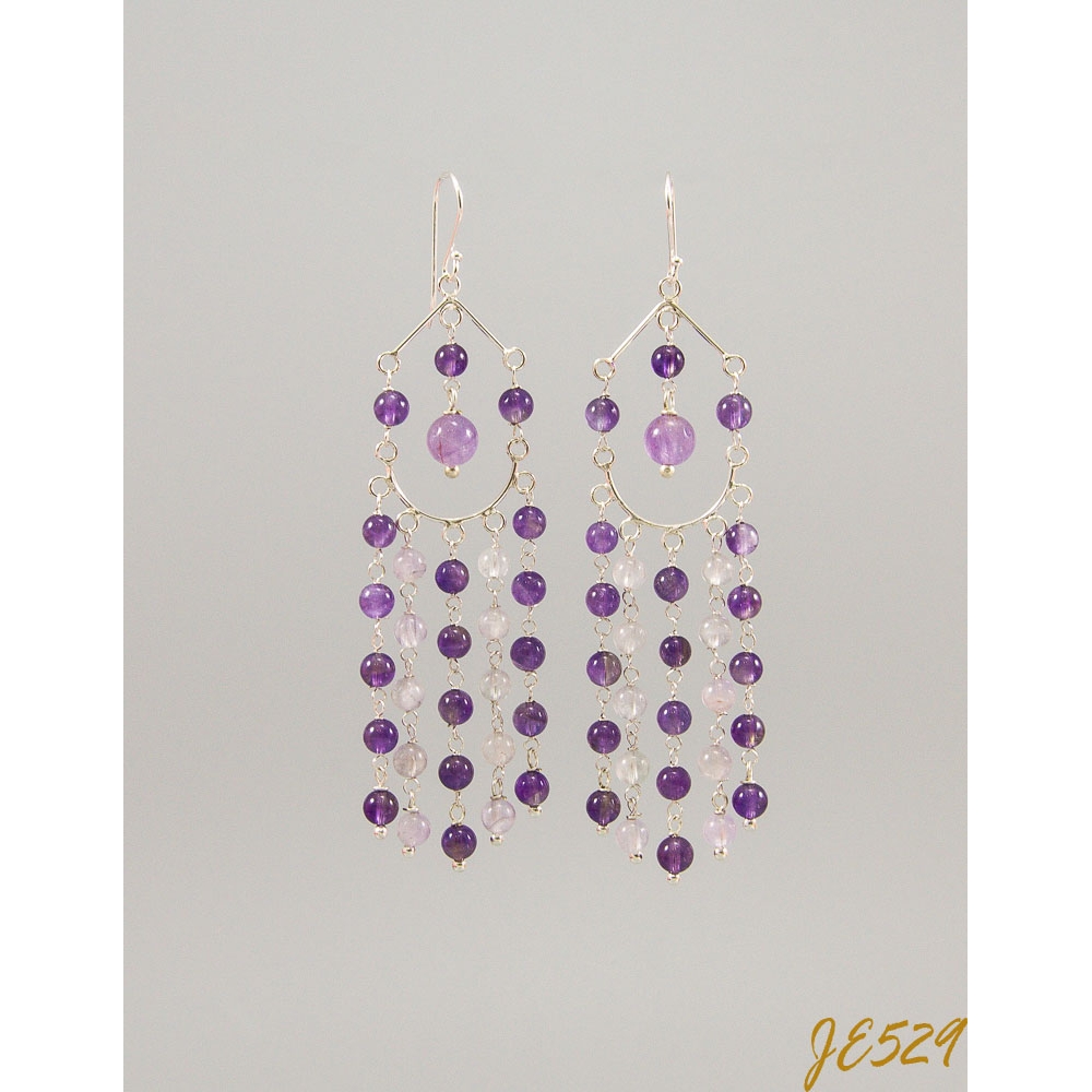 JE529 Amethyst Earrings