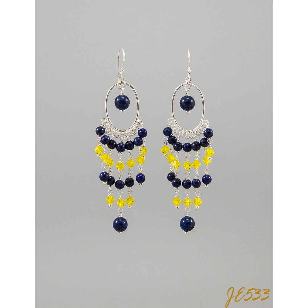 JE533 Lapiz Lazuli Earrings