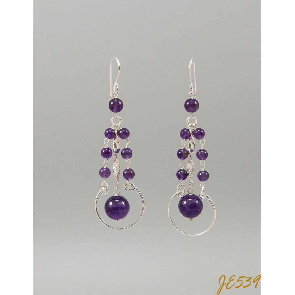 JE539 Amethyst Earrings