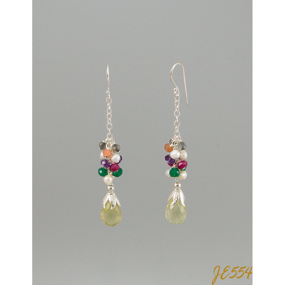 JE554 Mixed Gems Earrings
