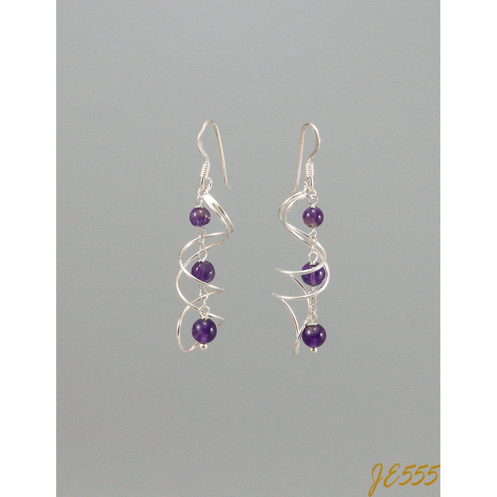 JE555 Amethyst Earring