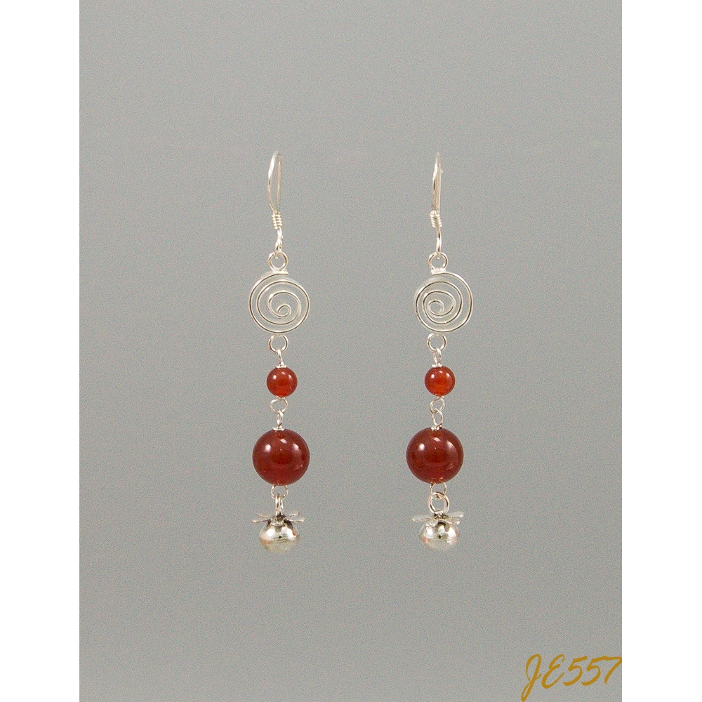 JE557 Red Agate Earring