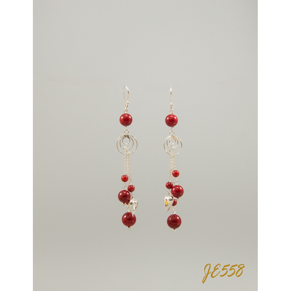 JE558 Red Agate Earring