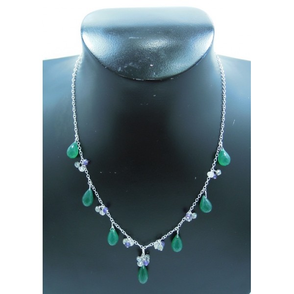 JN665 Green Agate Necklace