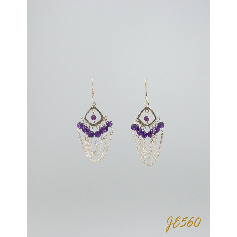JE560 Amethyst Earring