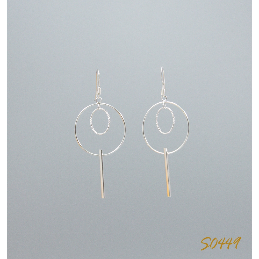 S0449 Plain Silver Earring