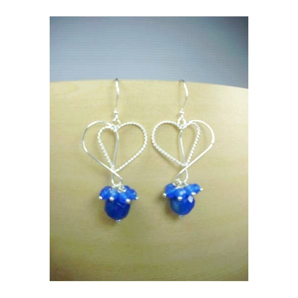 E0371 Blue Agate Earring