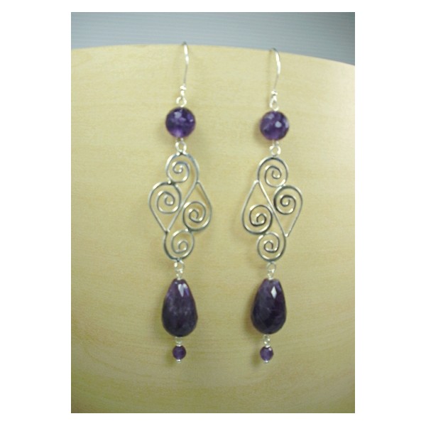 E0373 Amethyst Earring