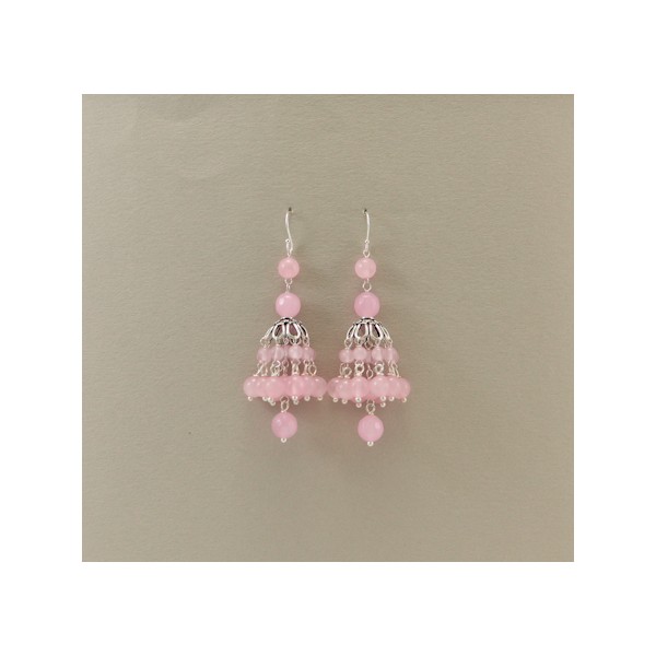 JE129 Rose Quartz Earring