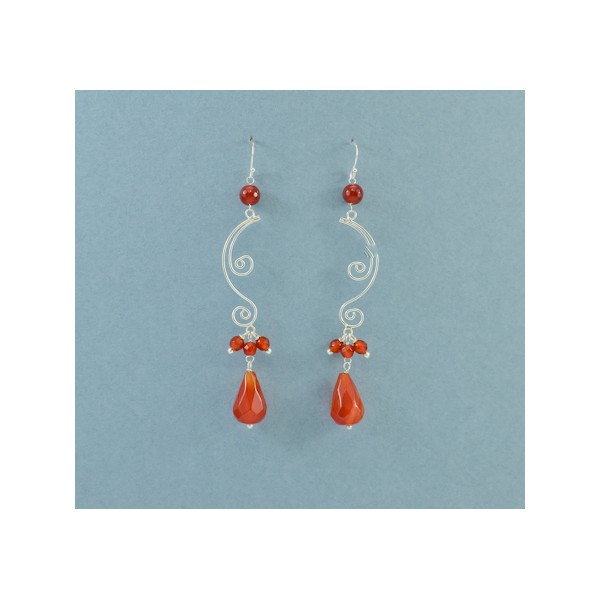 JE173 Carnelian Earring