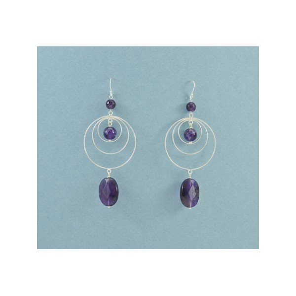 JE178 Amethyst Earring