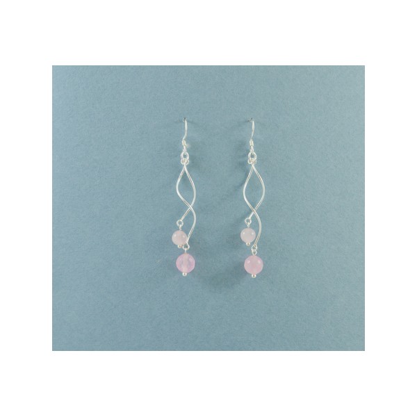 JE182 Rose Quartz Earring