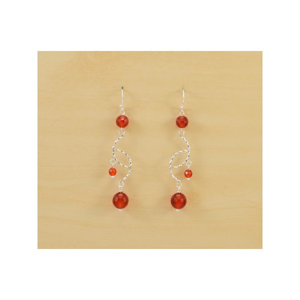 JE200 Red Agate Earring