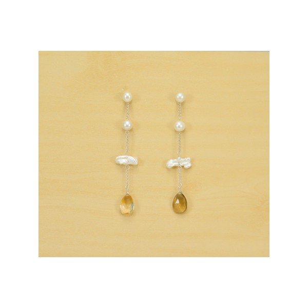JE207 Lemon Quartz Earring
