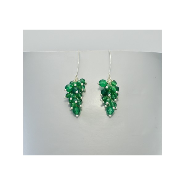 JE213 Green Agate Earring