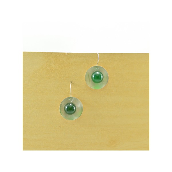 JE251 Green Agate Earring