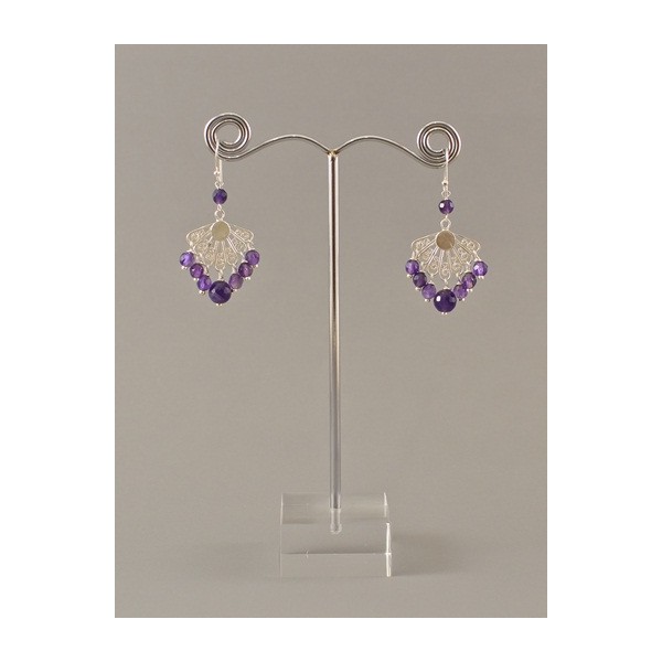 JE132 Amethyst Earring